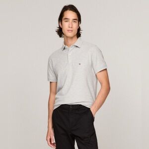 Tommy Hilfiger Light Gray Slim Fit Polo Shirt for Men Size Large